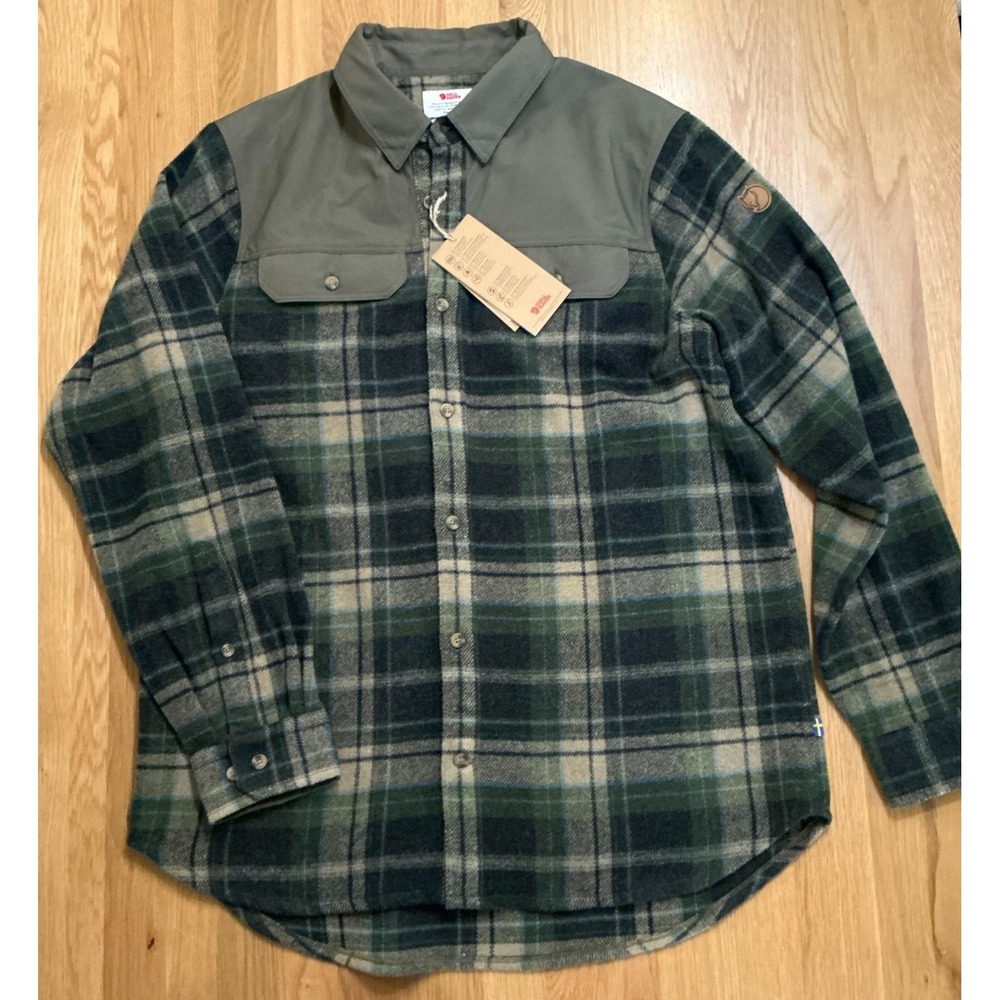 Fjallraven Granit Shirt 90339 Mens XL Wool G-1000 Plaid Jacket NWT Portugal